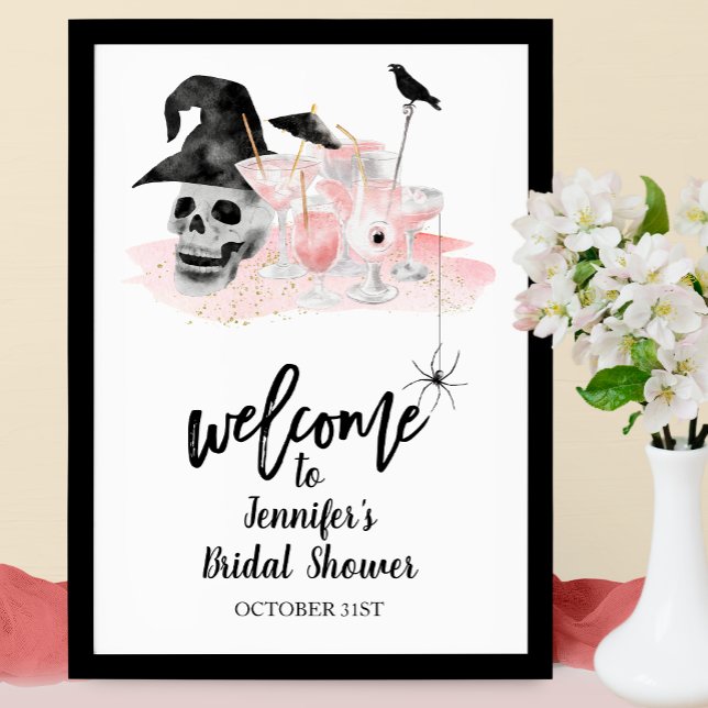 Halloween Cocktail Bridal Shower Welcome Sign (Creator Uploaded)