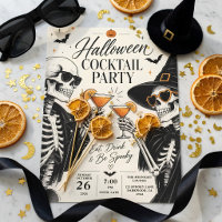 Halloween Cocktail Party | Chic Skeleton Cocktail