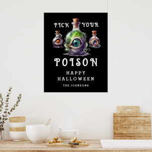 Halloween Cocktail Party Pick Your Poison Poster