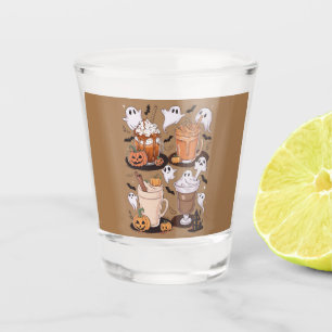 Halloween Coffee Cute Fall Iced Coffee Lover Gift  Shot Glass