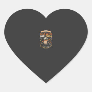 Halloween Coffee Ghost Celebration Heart Sticker