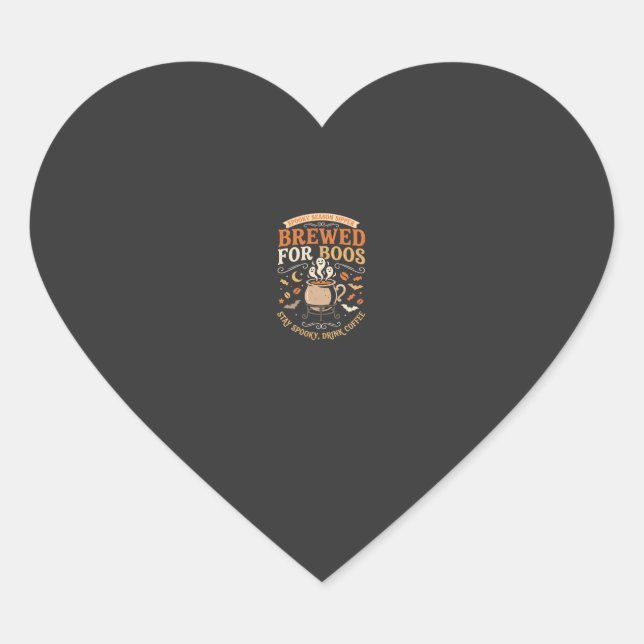Halloween Coffee Ghost Celebration Heart Sticker (Front)
