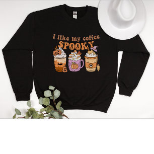 Halloween coffee ice cap pumpkin spice sweatshirt