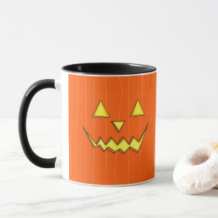 Halloween Coffee Mug With Jack-o-Lantern Face
