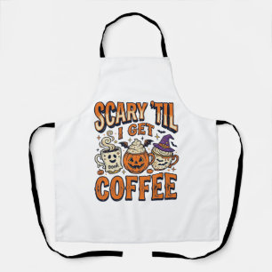 Halloween Coffee Scary Until Coffee Vintage Shirt_ Apron