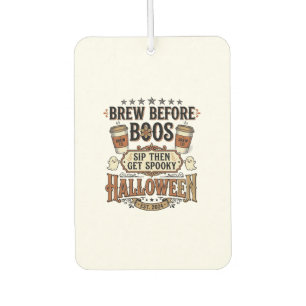 Halloween Coffee Shirt Brew Before Boos Vintage De Air Freshener