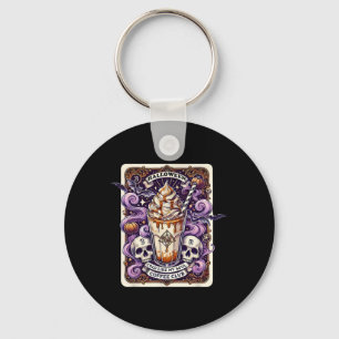 Halloween Cold Like My Soul Coffee Club Tarot Card Keychain