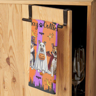 Halloween Collies Kitchen Towel