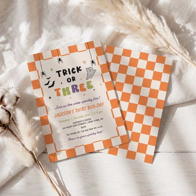 Halloween Colourful 3th Birthday Invitation (Creator Uploaded)