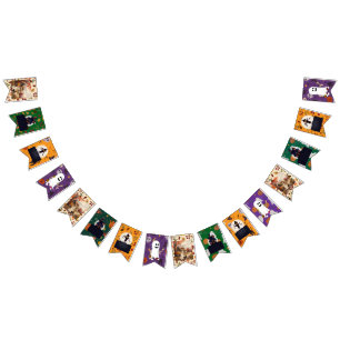 Halloween colourful bunting banner
