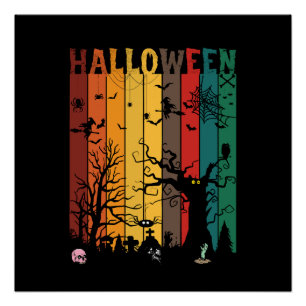 Halloween Colourful Night Poster