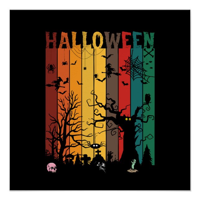 Halloween Colourful Night Poster (Front)