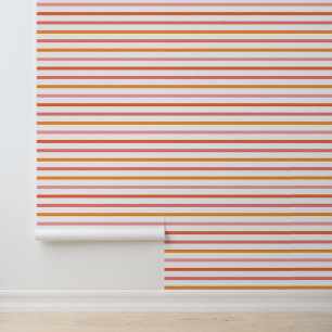 Halloween Colourful Striped Pink and Orange Wallpaper