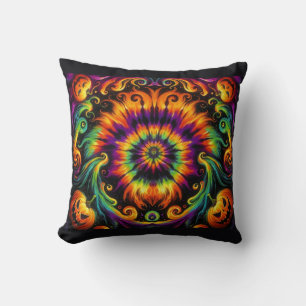 Halloween Colours & Spooky Vibes Throw Pillow