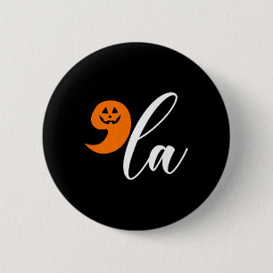 Halloween Comma La Funny Pumpkin Kamala Harris Pre 2 Inch Round Button