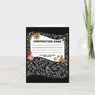 Halloween Composition Book Notebook Funny Teacher Card