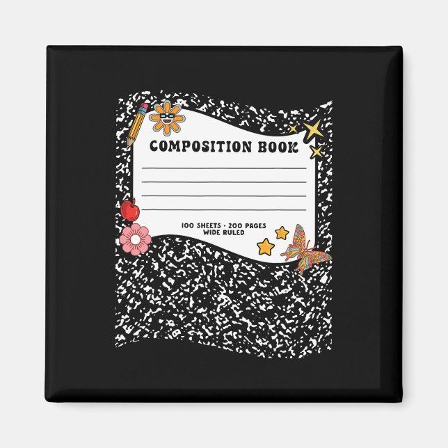 Halloween Composition Book Notebook Funny Teacher  Magnet (Front)