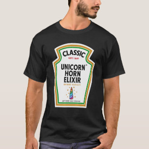 Halloween Condiment Bottle Unicorn Horn Elixir P T-Shirt