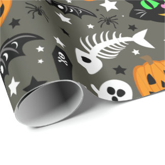 Halloween Confetti Wrapping Paper