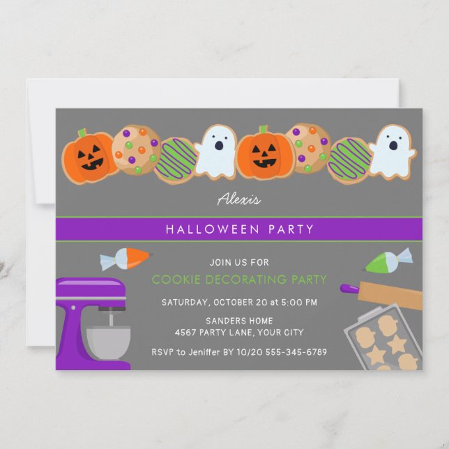 HALLOWEEN COOKIE INVITATION (Devant)