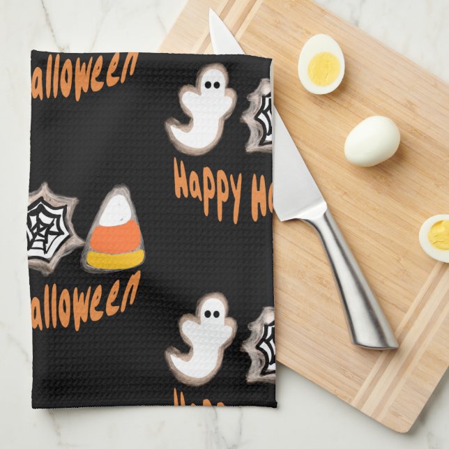 Halloween Cookies Baker Baking  Candy   Kitchen Towel (Quarter Fold)