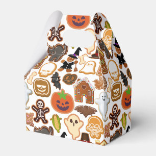 Halloween Cookies Pattern Collection Offwhite BG Favor Box