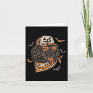 Halloween Cool Dog Boykin Spaniel Sungles Dog Mom Card