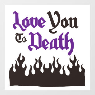 Halloween Cool Spooky Whimsical Typography Purple Window Cling