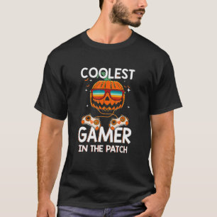 Halloween Coolest Gamer In The Patch Boys Girls Pu T-Shirt