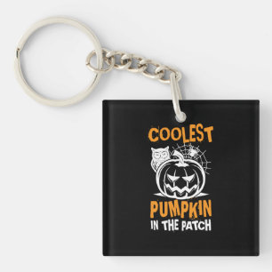 Halloween Coolest Pumpkin In The Patch Birthday Keychain