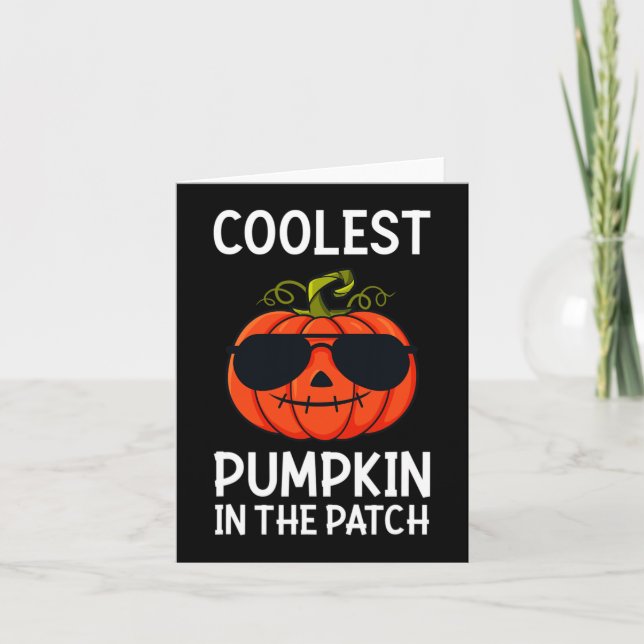 Halloween Coolest Pumpkin In The Patch Fun Boys Gi Card (Front)