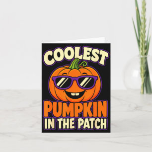 Halloween coolest pumpkin in the patch kids boys card