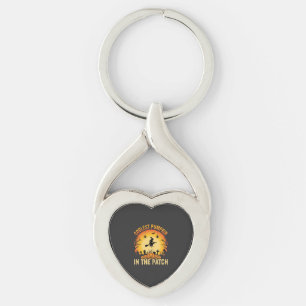 Halloween Coolest Pumpkin in the Patch Witch Desig Keychain