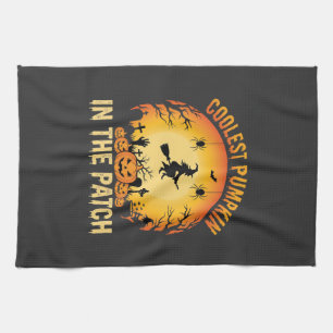 Halloween Coolest Pumpkin in the Patch Witch Desig Kitchen Towel