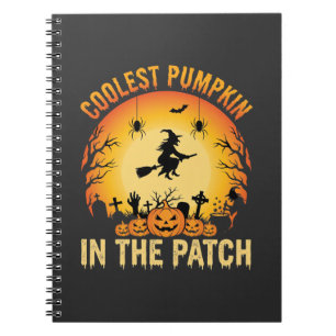 Halloween Coolest Pumpkin in the Patch Witch Desig Notebook