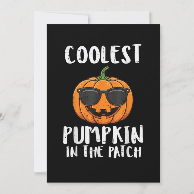 Halloween Coolest Pumpkin Patch Costume Men Boys K Invitation (Front)