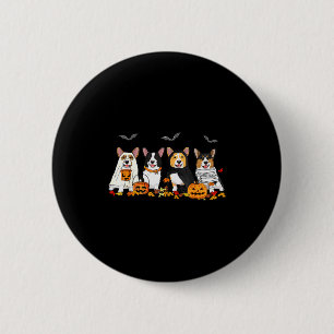 Halloween Corgi Ghost Soky Corgi Lovers Dog Mama P 2 Inch Round Button
