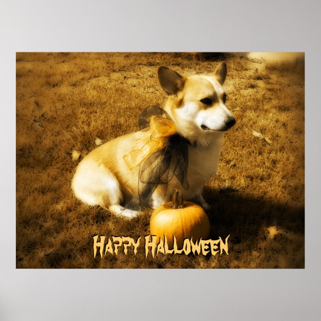 Halloween Corgi Poster (Front)