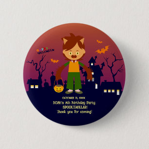 Halloween Costume Boy Birthday Party 2 Inch Round Button