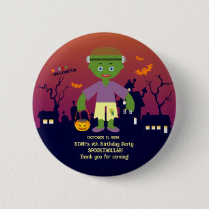 Halloween Costume Boy Birthday Party 2 Inch Round Button
