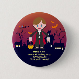 Halloween Costume Boy Birthday Party 2 Inch Round Button