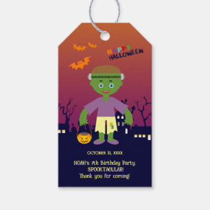 Halloween Costume Boy Birthday Party  Gift Tags