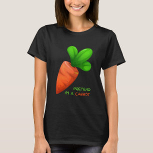 Halloween Costume Carrot Funny Simple Vegan Garden T-Shirt