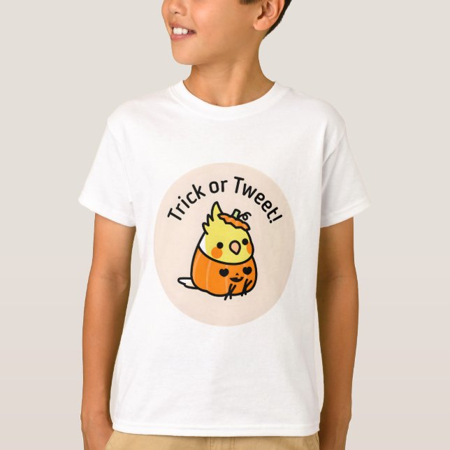 Halloween Costume Chubby Cockatiel Scooty T-Shirt (Front)
