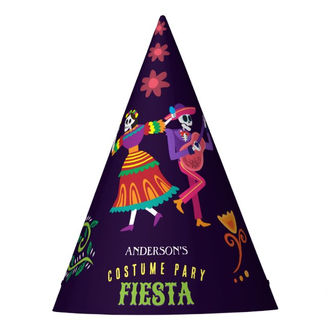 Halloween Costume Colourful Party De los Muertos Hat (Front)