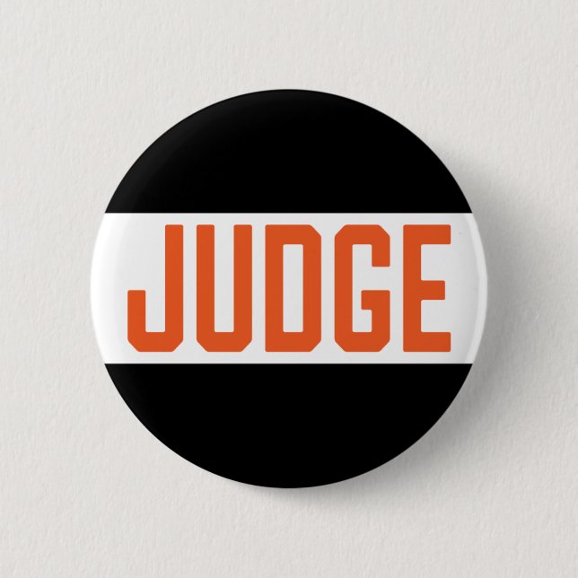 Halloween Costume Contest Judge Badge 2 Inch Round Button (Front)