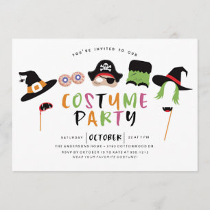 HALLOWEEN COSTUME FÊTE INVITATION