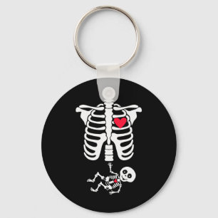 Halloween Costume For Pregnant Mom To Be Skeleton Keychain