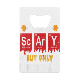 Halloween Costume For Scientists Funny Chemistry H Credit Card Bottle Opener