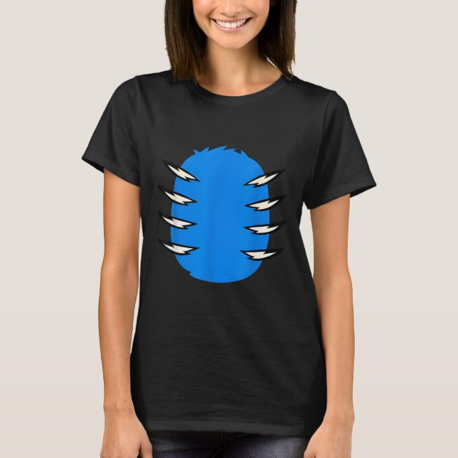 Halloween Costume Funny Blue Tiger Diy Group Match T-Shirt (Front)